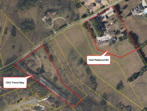 Ariel annotated photograph of land parcels in Tennessee