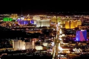 The Las Vegas Strip lights up the night with it's casinos and resorts in this April 19, 2001 file photo. (AP Photo/Matt York, File)